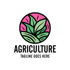 Leaf Nature Logo Vector Design illustration Emblem