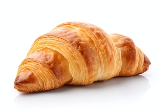 Fresh Croissant Isolated On White Background