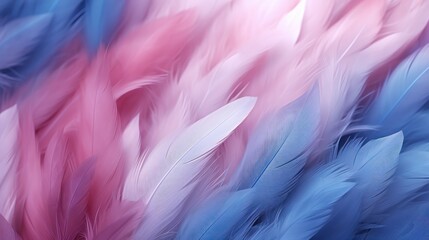 Abstract background, soft feathers, pastel colors.