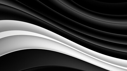 black and white waves abstract background.