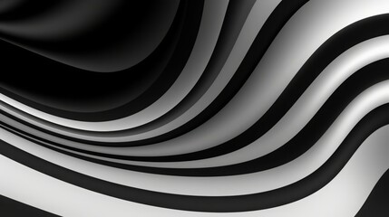 black and white waves abstract background.