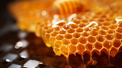 The combination of honey and fresh honeycomb.