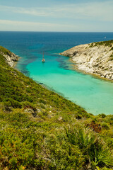 La spiaggia di Cala Lunga. Isola di Sant'Antioco. Sardegna, Italia