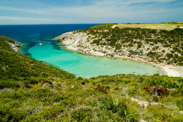 Fototapeta na wymiar La spiaggia di Cala Lunga. Isola di Sant'Antioco. Sardegna, Italia