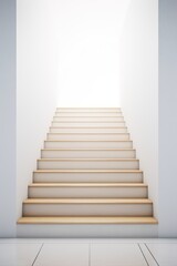 A clean, uncluttered staircase isolated on white background 
