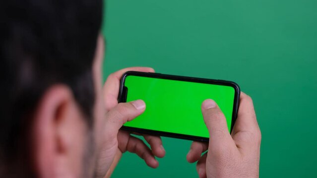 green screen phone playing game