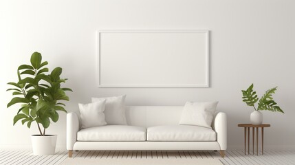 modern interior with sofa   with empty white mock up