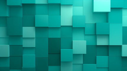 Monochromer Hintergrund aus geometrischen Formen, türkis
