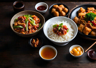 Spicy and delicious asian food.