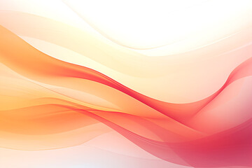 abstract background with smooth lines in orange and white colors, vector illustration