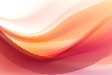 abstract background with smooth lines in orange and white colors, vector illustration