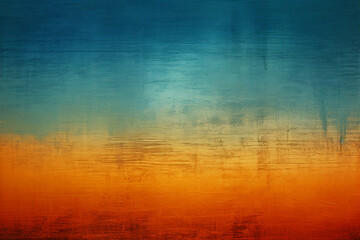 Grunge background with space for text or image. Blue and orange colors.