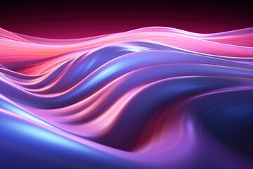 Abstract background of colorful neon pink wavy line