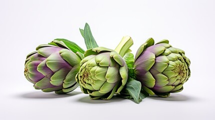 Obraz premium fresh artichoke on white background.