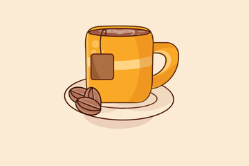 mug of coffee, coffee cup illustration