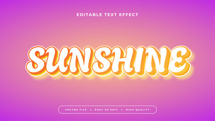 Colorful colourful sunshine 3d editable text effect - font style