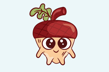 nut with a smile on a face