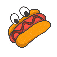 illustration of hotdog 