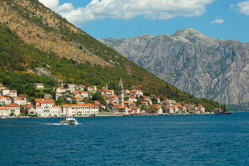 Fototapeta premium Perast town in the Bay of Kotor