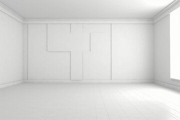 white empty wall, ai generative