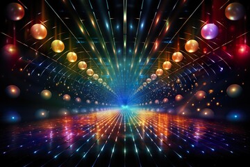 Naklejka premium carnival background disco glowing wall colorful background
