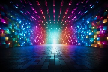 carnival background disco glowing wall colorful background - obrazy, fototapety, plakaty