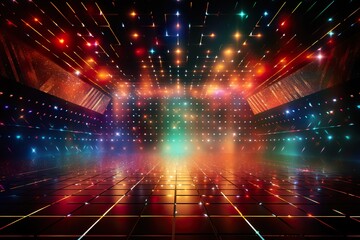 carnival background disco glowing wall colorful background - obrazy, fototapety, plakaty