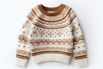 knitted sweater on a white