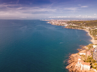 Fototapeta na wymiar Aerial view of coast and sea