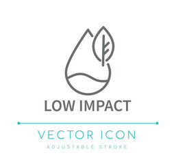 Low Impact Manufacturing Line Icon