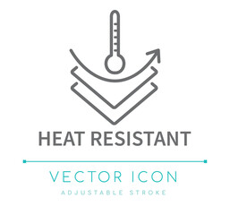 Heat Resistant Fabric Textile Line Icon
