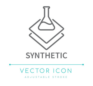 Synthetic Fabric Textile Line Icon