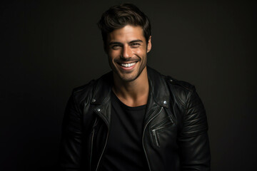 Naklejka premium Men person men handsome young background adult male portrait happy background guy