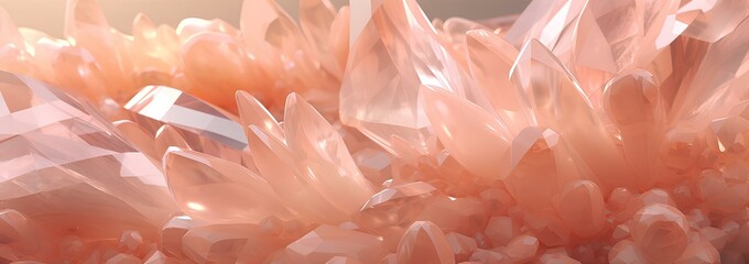 Delicate sparkling background with peach fuzz crystals. - obrazy, fototapety, plakaty