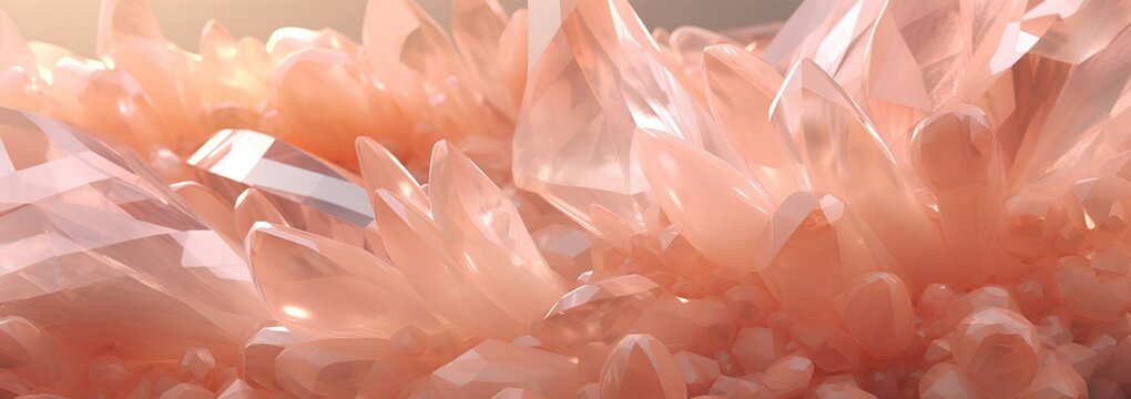 Delicate sparkling background with peach fuzz crystals.