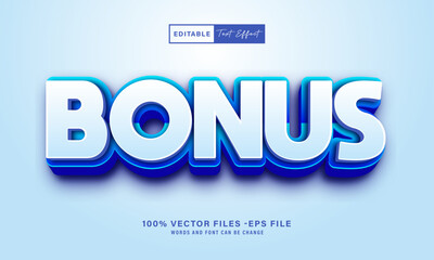 Bonus 3D vector editable text effect style template