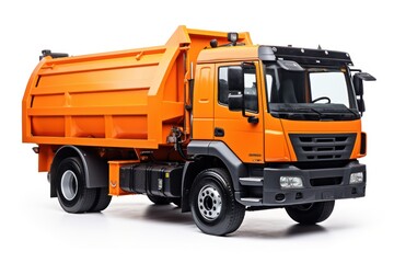 Garbage truck isolated on white background