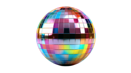 Colorful Disco ball multi-colored party nightlife rainbow 