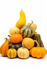 Gourds isolated on white background