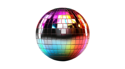 Colorful Disco ball multi-colored party nightlife rainbow 