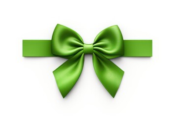Green Ribbon isolated on white background