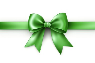 Green Ribbon isolated on white background 