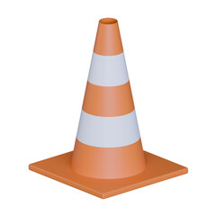 traffic cone isolated on white