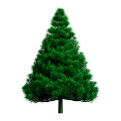 christmas tree isolated on white background , 3d render