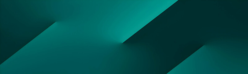 Black dark blue green teal cyan petrol jade abstract background. Geometric shape. 3d effect. Line triangle angle polygon wave. Color gradient. Light glow neon flash metal metallic. Design. Futuristic - obrazy, fototapety, plakaty