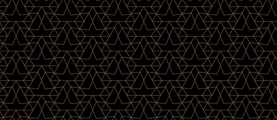 Abstract Geometric background pattern in trendy Peach Fuzz color. Cristmass design seamless pattern of gold metal grid, stars. Luxury creative print design for invite, gift certificate, vip card