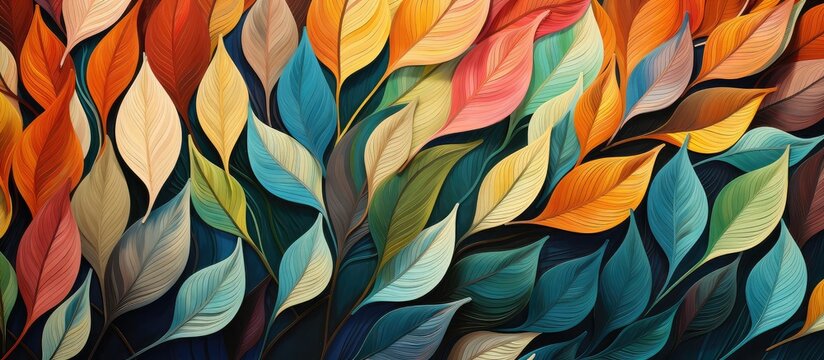 Fototapeta wiosenna tapeta w kolorowe liście