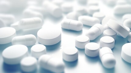White medicinal pills