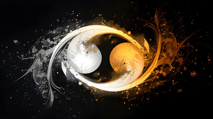 yin yang abstract background