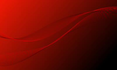 red lines wave curves smooth gradient abstract background